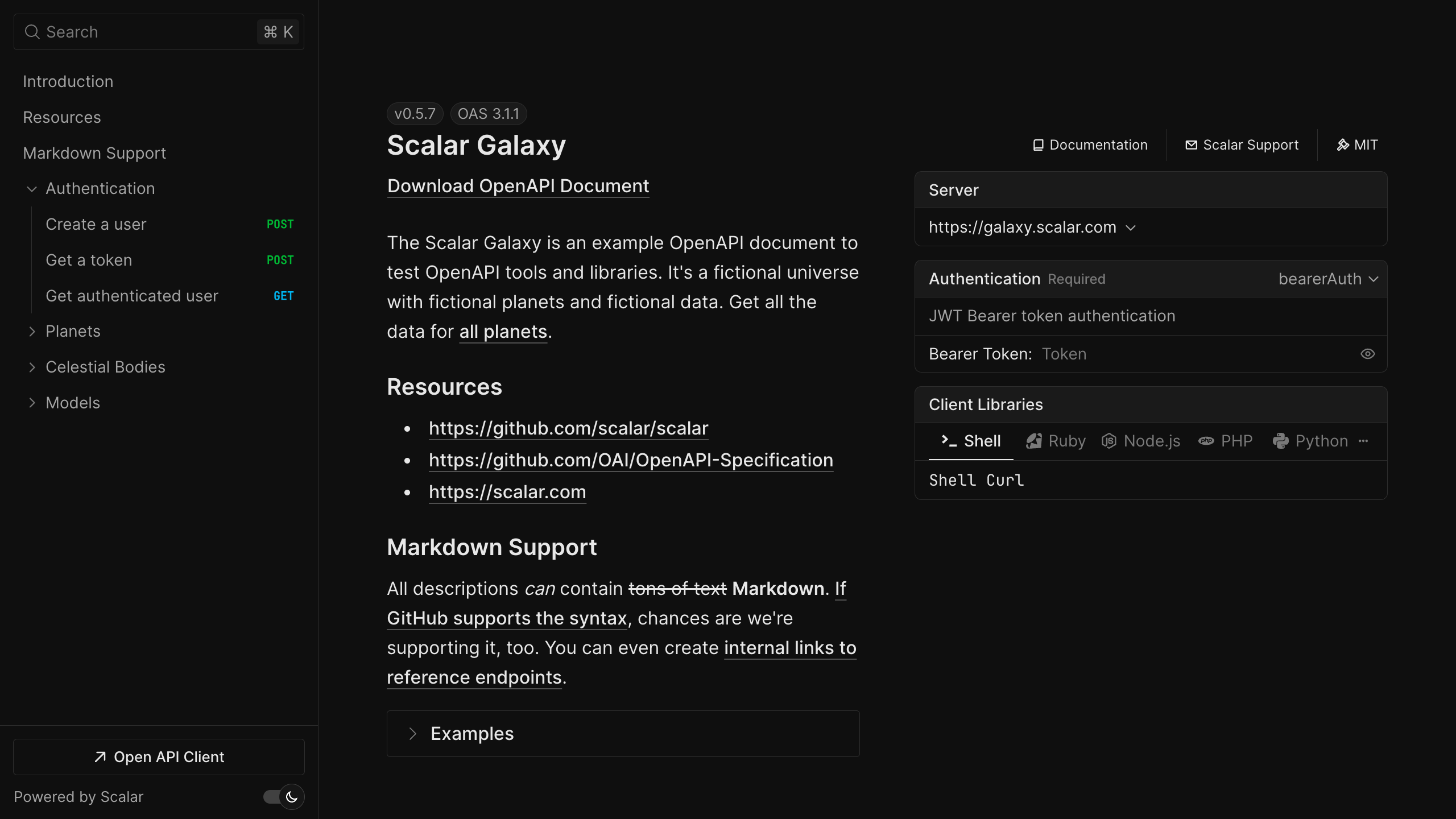 Screenshot of the Fastify integration